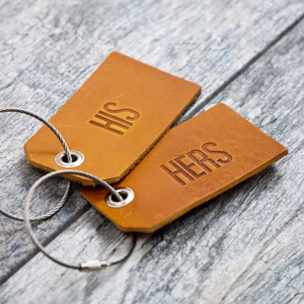 Personalized Custom Leather Luggage Tags – a cheery blossom