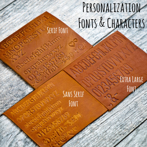 personalized luggage tag font