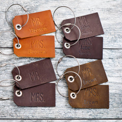 personalized luggage tag mr and mrs