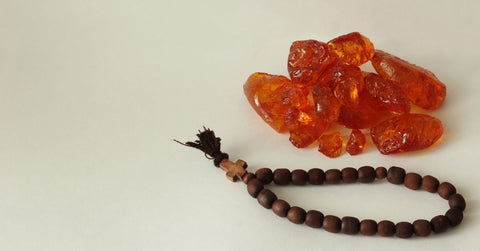 Amber and mala beads