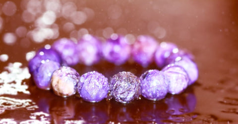 Charoite gemstone bracelet