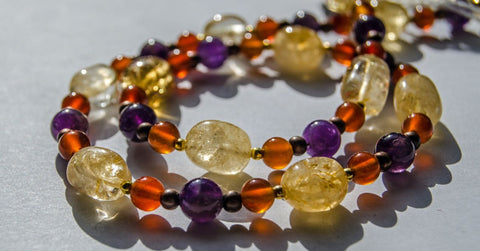 Citrine, Amethyst and Carnelian jewelry