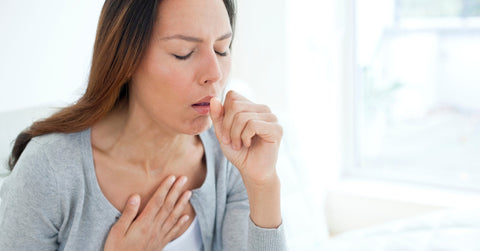 woman coughing