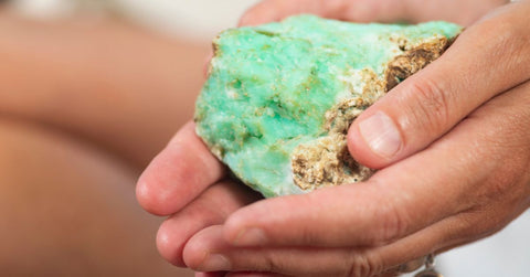 Crystal Healing Therapy with Green Chrysoprase Crystal