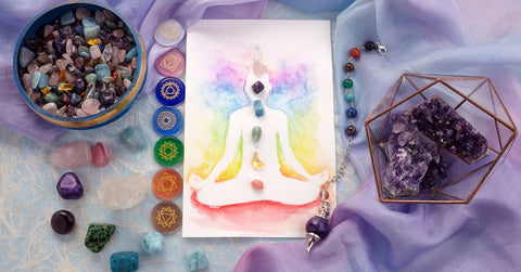 Reiki background with card