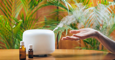 Woman Enjoying Aroma Therapy Steam Scent