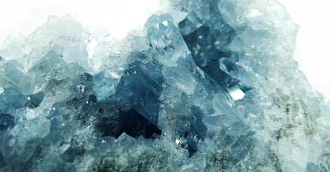 aquamarine geode geological crystals