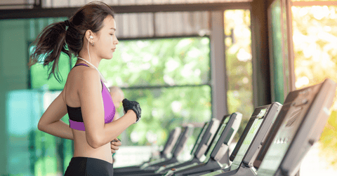 girl working out on gym