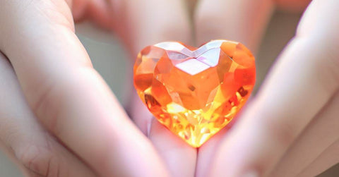 heart shaped orange stone
