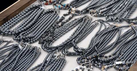hematite beads necklace