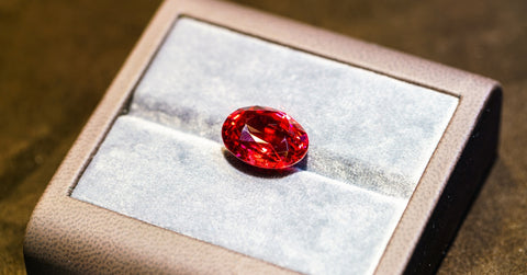 red gemstone