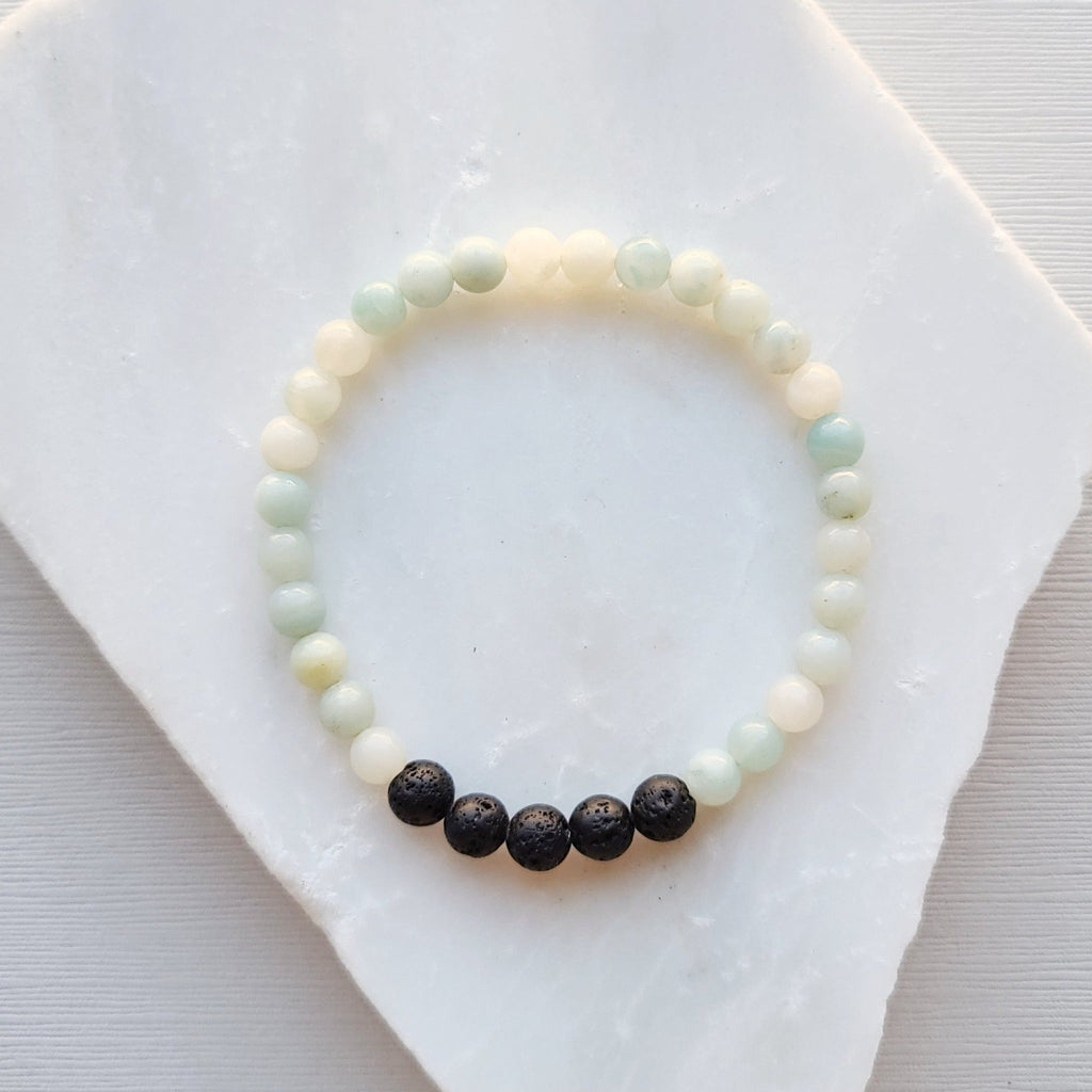 Free Spirit Quartz and Wood Bead Bracelet