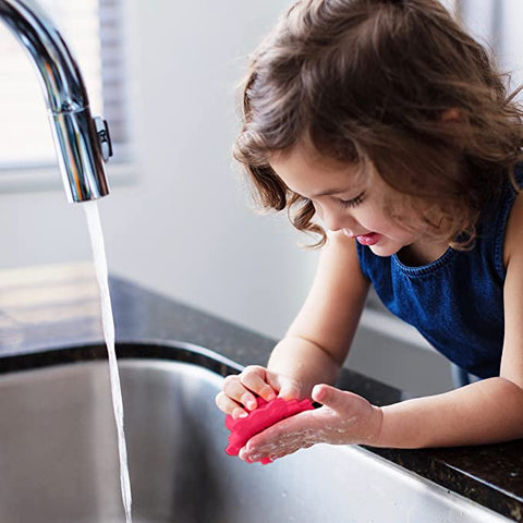 silicone scrubber made for kids. 