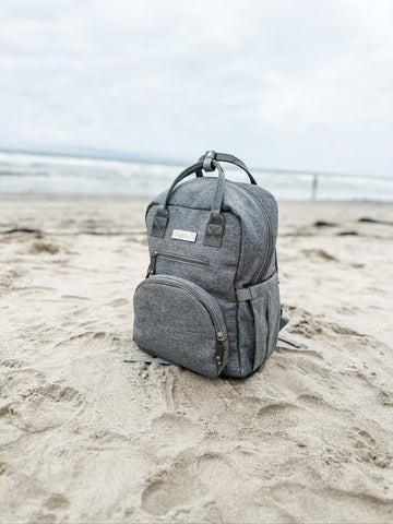 Queen Bee Diaper Backpack On Beach