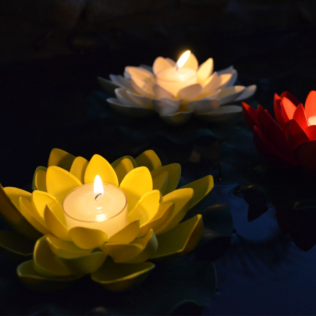 Floating Lotus Flower candle Floating Lanterns