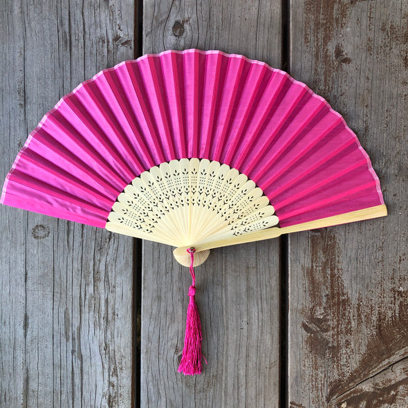 Luxury Silk Hand Fan with tassel tail