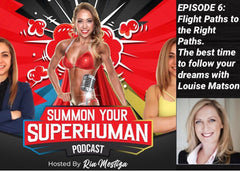 Louise M shoes Louise Matson speaks with Ria Mestiza on Summon Your Superhuman Podcast Series