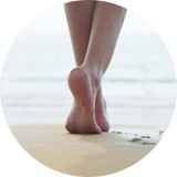 Louise M shoes recommends walking along the beach to strengthen your foot muscles.