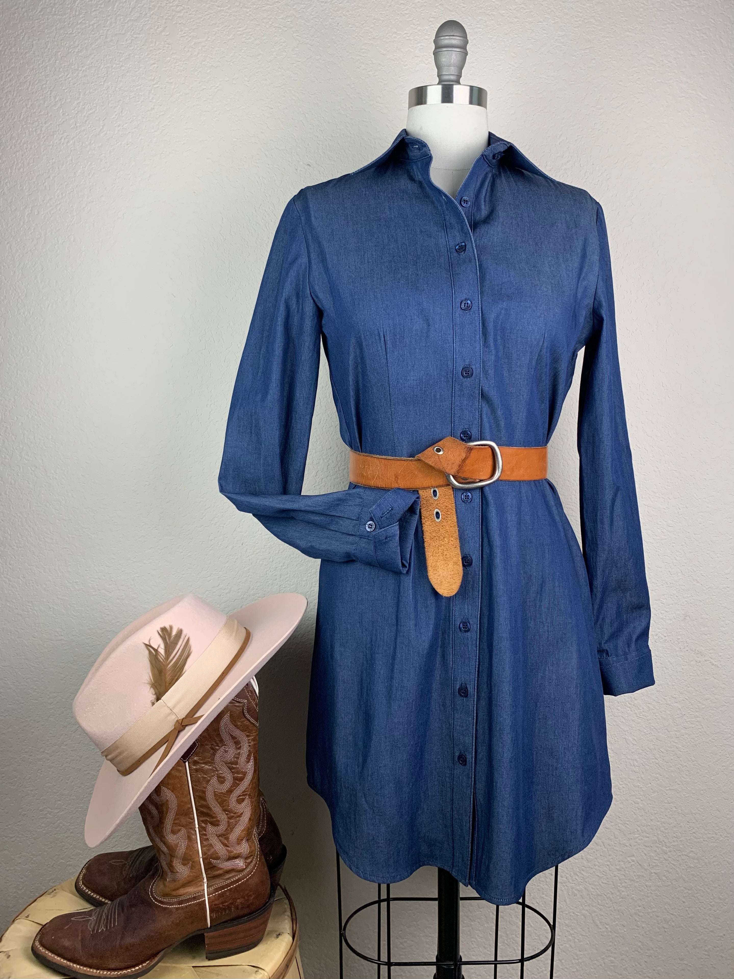 CR Signature Western Dark Denim Dress