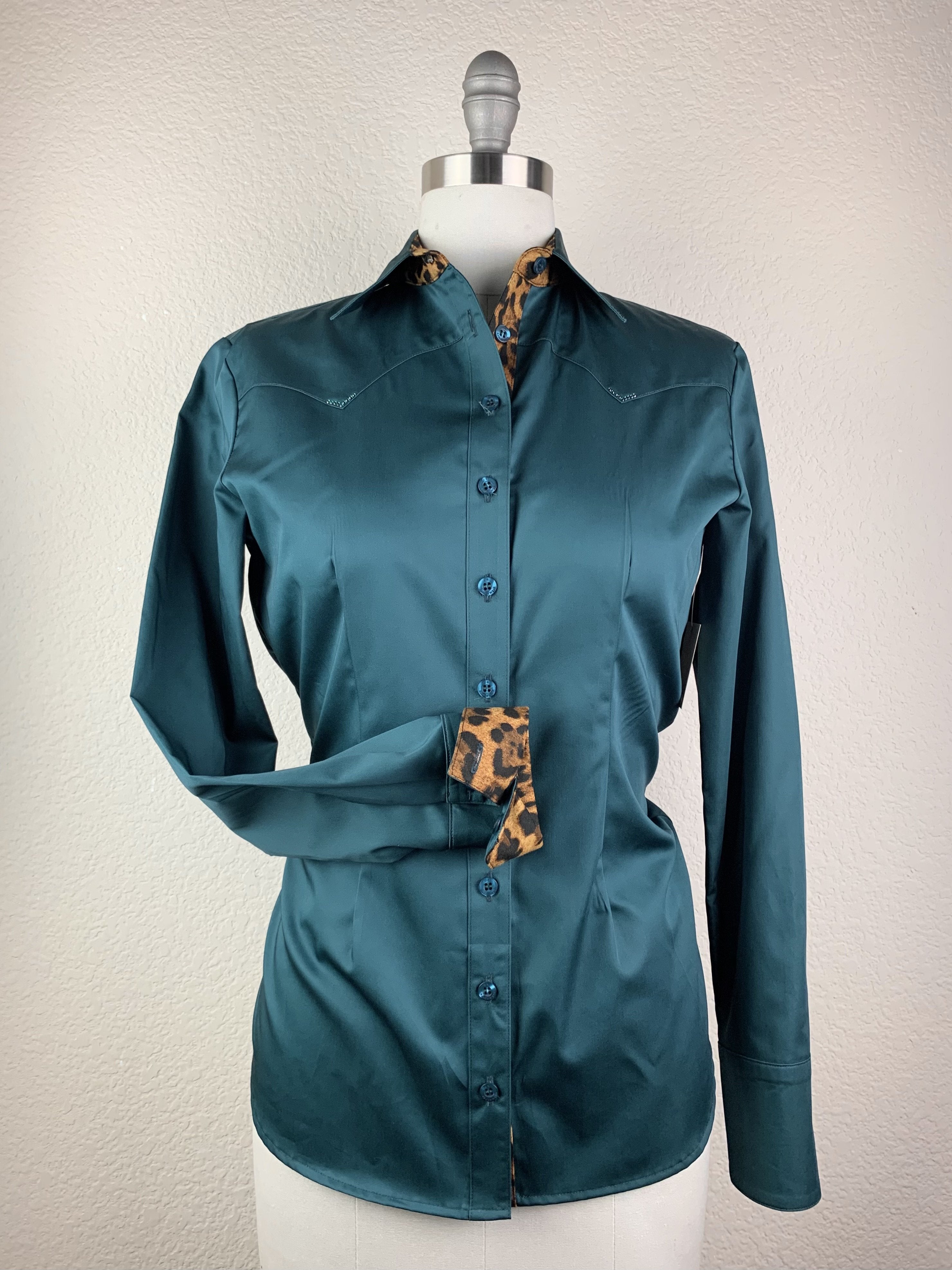 Buy CR Western Pro Wild About Leopard Teal at CR RanchWear for only $189.00