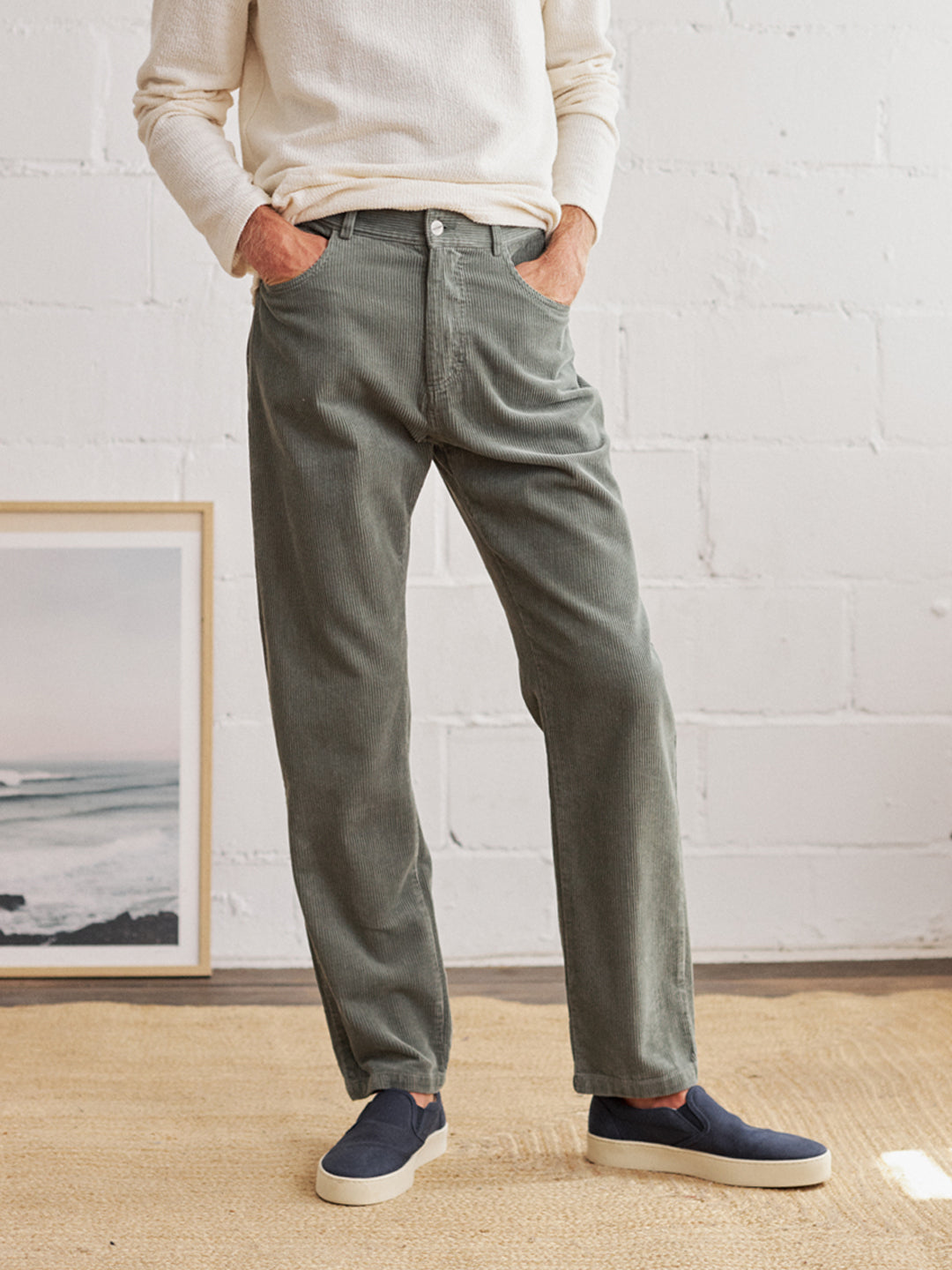 Pantalon sport 100% coton bio (300 g/m2) homme Vert, GOTS et VEGAN -  Comptoir Biosud
