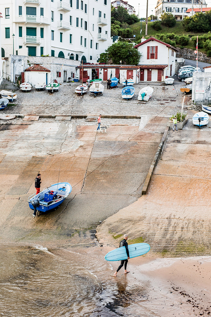 Surfing in basque country