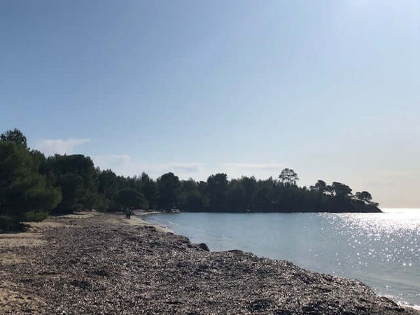 Pellegrin beach is situated next the Cafe Leoube