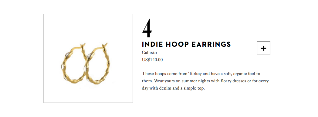 Callixto indie hoop Earrings in Find Love Buy Go For Gold