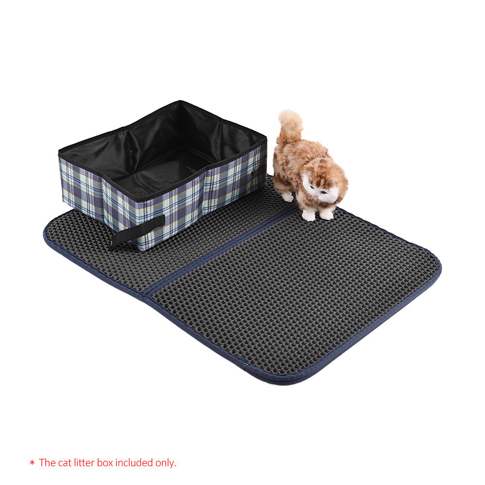Foldable Portable Collapsible Cat Litter Box Pan Litterbox Easy Cleani  Vet Equipment