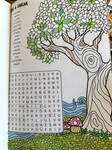 Colouring Word Search Puzzle for Wellbeing