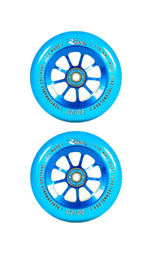 River Glides Scooter Wheels 110mm Blue/Blue