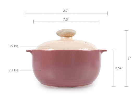 Neoflam Retro 1.5QT Ceramic Nonstick Saucepan w/Glass Lid, Pink :  : Home