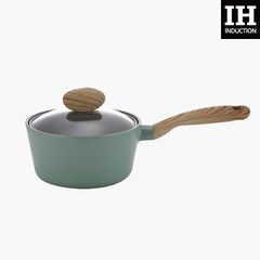 NEOFLAM RETRO SHERBET Ceramic Saucepan with Glass Lid 1.9qt 1.8L