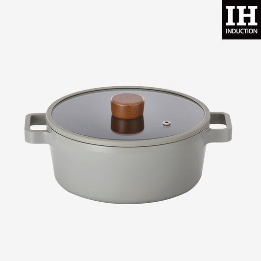 Neoflam Fika 2.7 qt Stockpot with Lid for Stovetops and Induction, Made in Korea