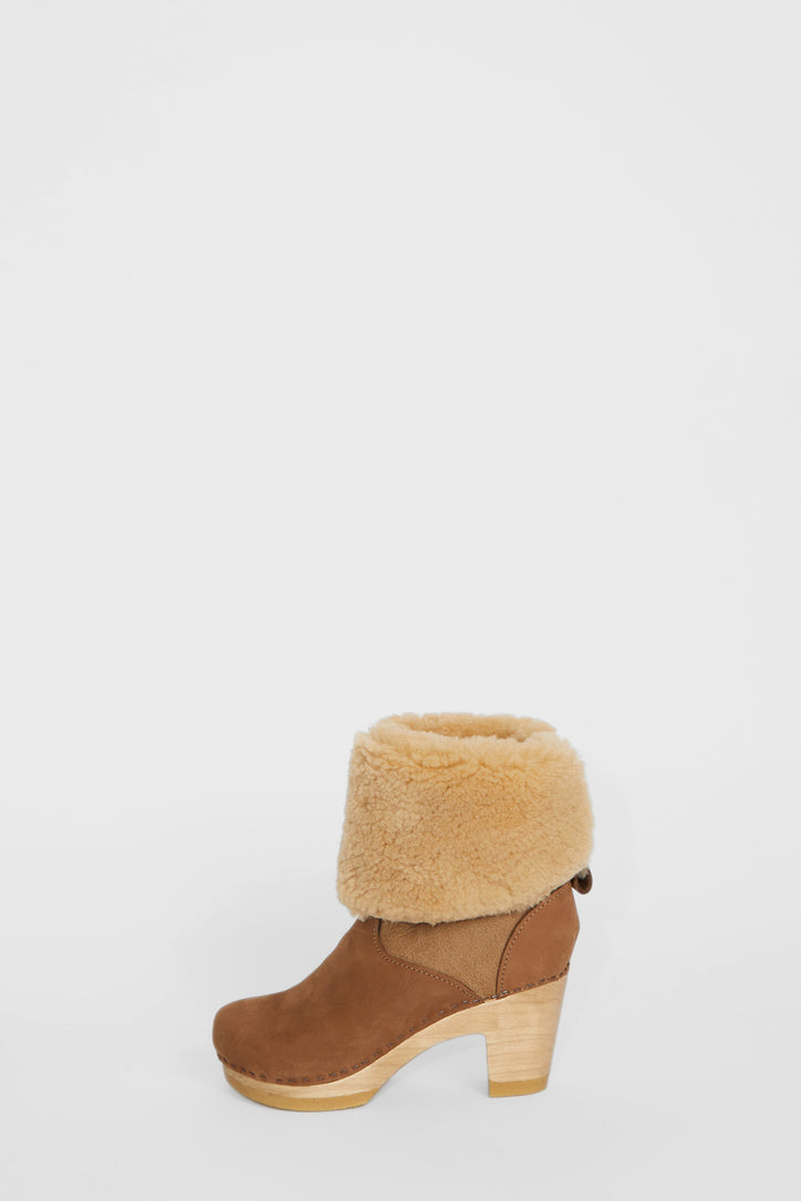 no 6 shearling clog boots