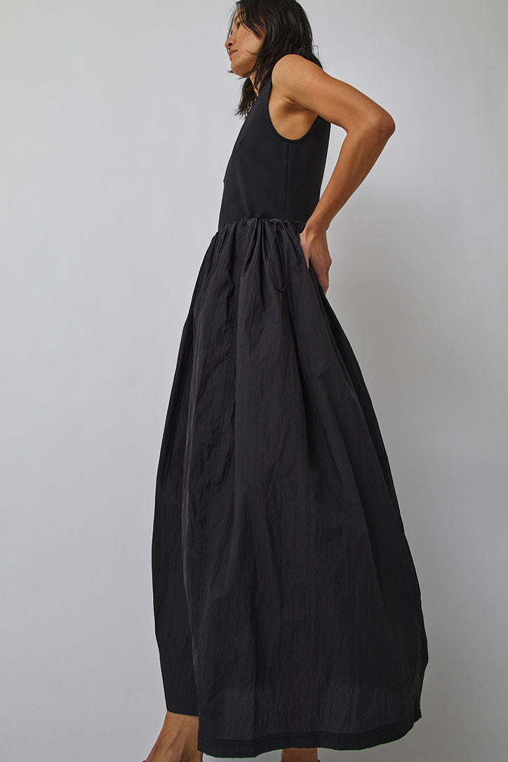 Amomento Sheer Jersey Dress in Black