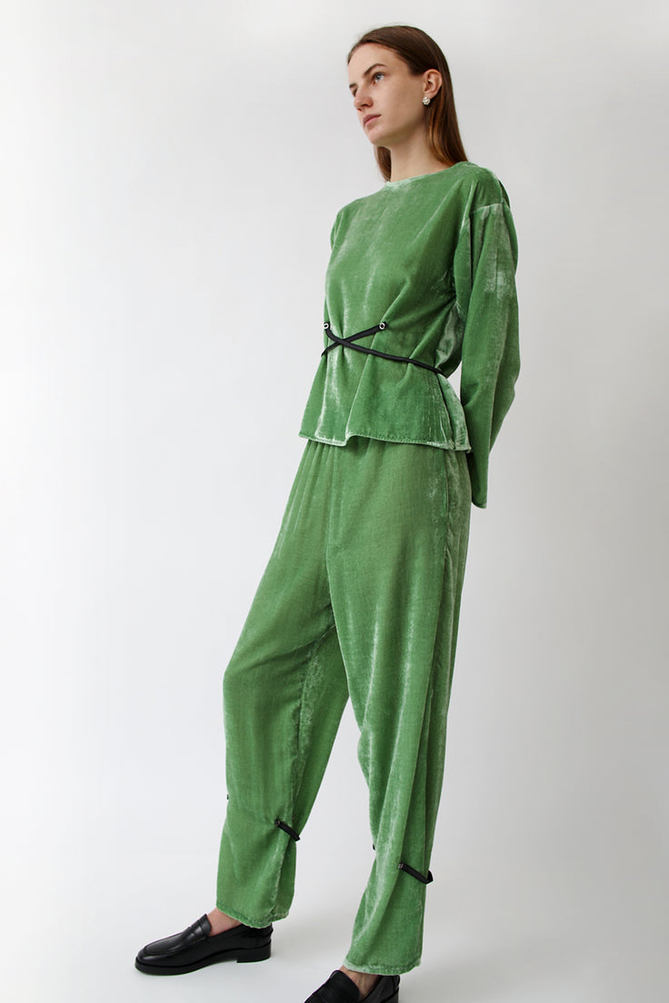 Baserange Unir Pants in Vella Green