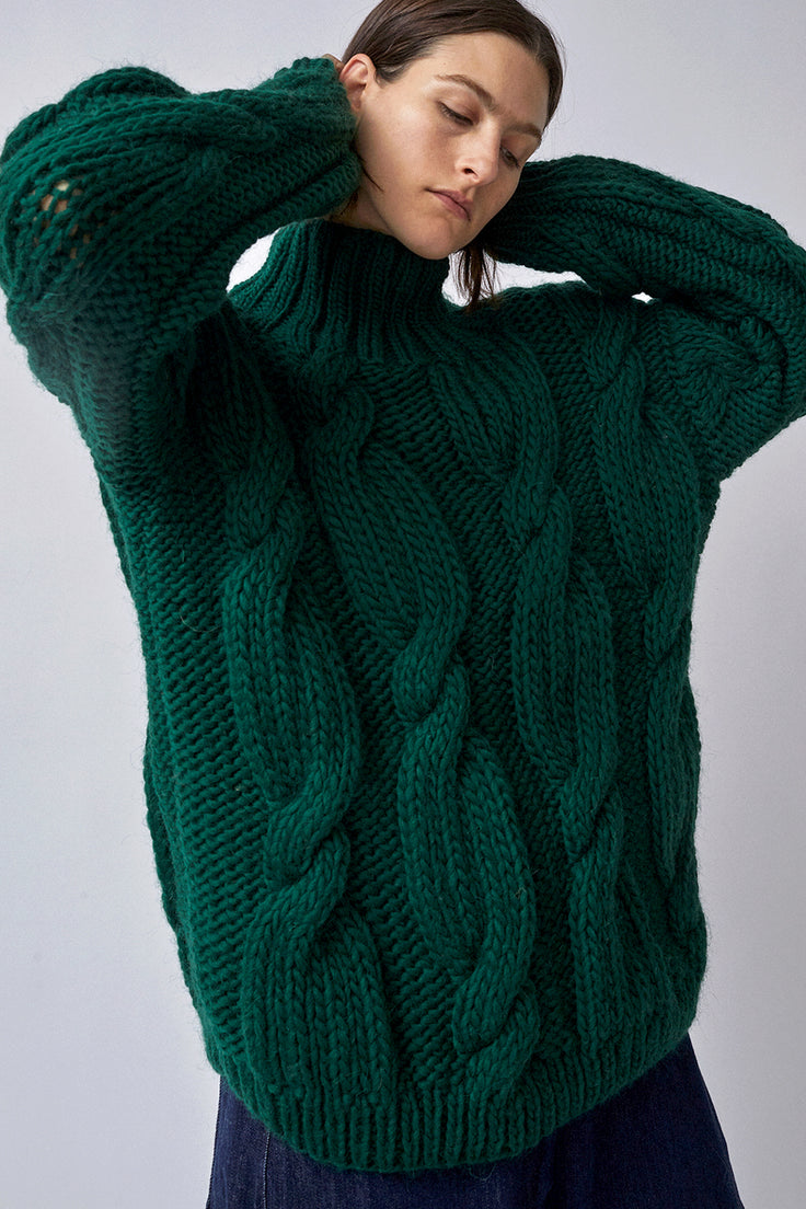 Mirstores Onion Rollneck Sweater in Emerald