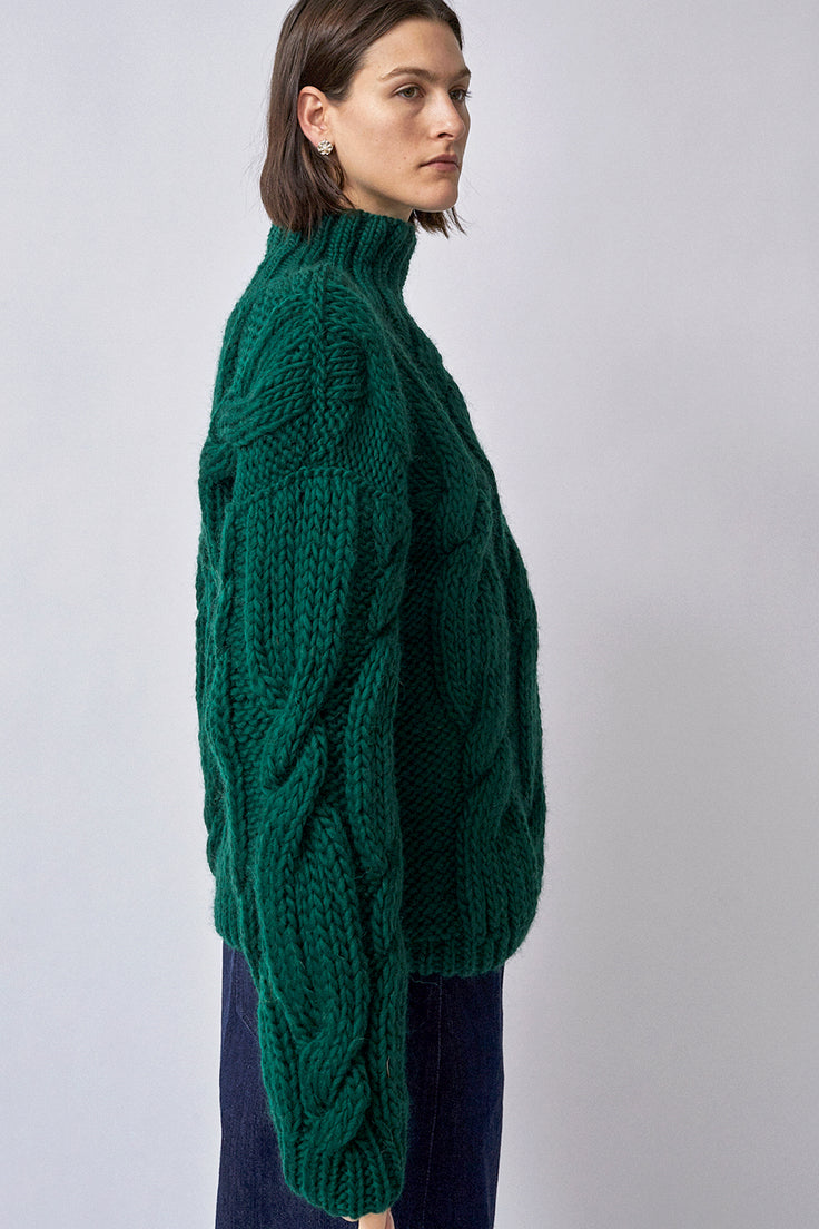 Mirstores Onion Rollneck Sweater in Emerald