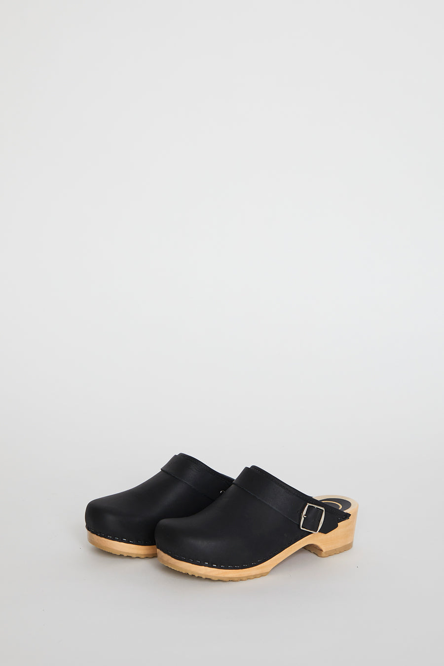 No.6 James Clog on Vintage Base with Faux Fur Lining in Black