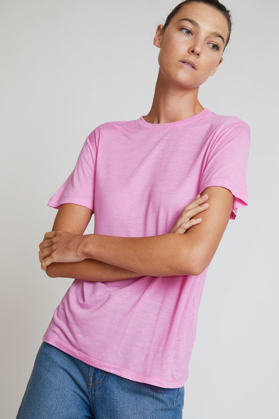Baserange Bamboo T-Shirt in Hane Pink