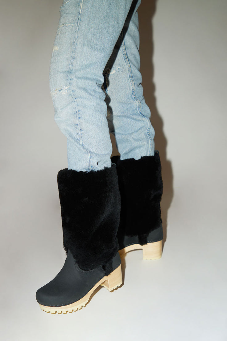 no 6 shearling clog boots