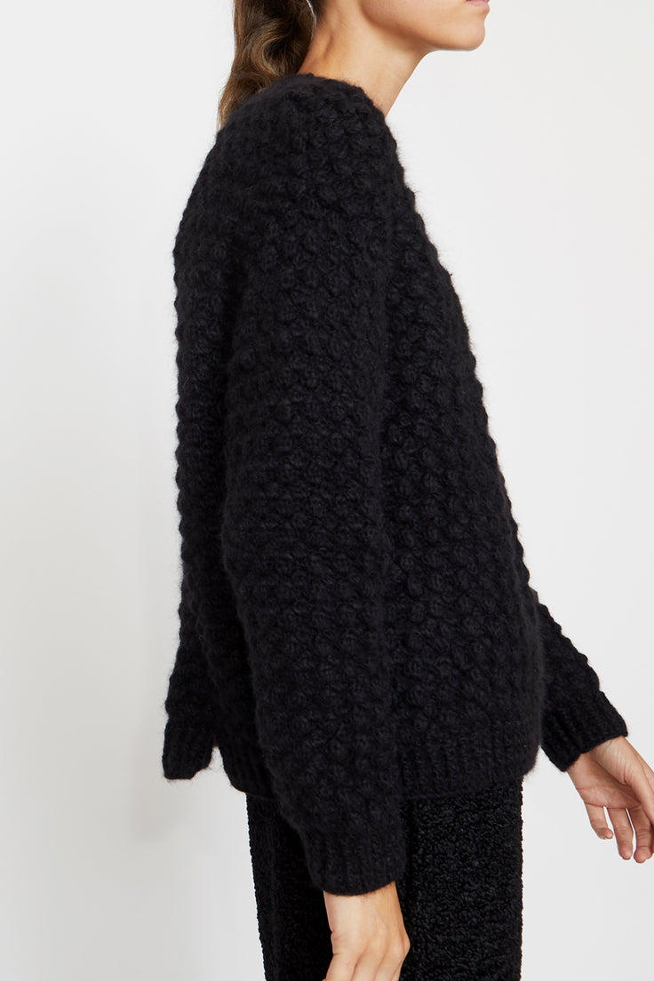 No.6 Bryce Sweater in Black Alpaca