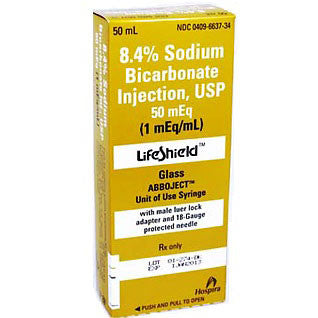 8.4% Hospira Lifeshield Sodium Bicarbonate Prefilled Syringe