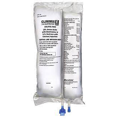 Buy Baxter IV Systems Clinimix E Amino Acid 4.25% with Electrolytes in Dextrose with Calcium injection 1000 mL x 6/Case  online at Mountainside Medical Equipment