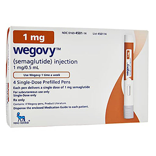 Wegovy (semaglutide) Weight Loss Injector 2.4 mg/0.75 mL, 4 Pens