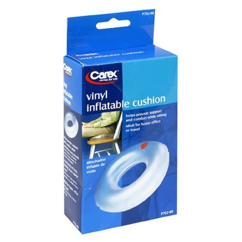 Carex Inflatable Donut Cushion - For Tailbone Pain, Hemorrhoids