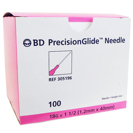 25g x 1 ½” PrecisionGlide sterile hypodermic needle, 100/bx