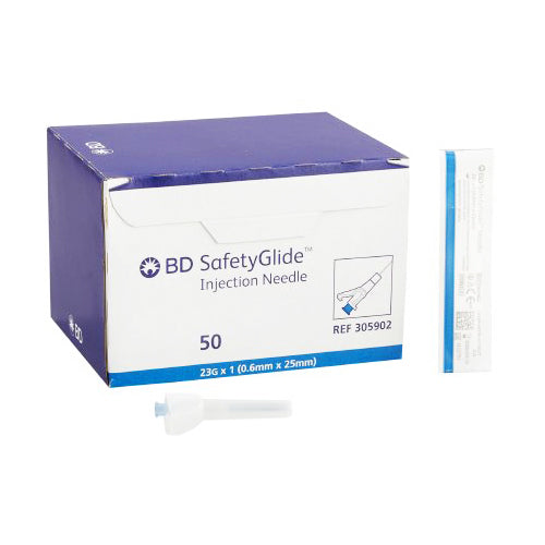 BD SAFETYGLIDE™ NEEDLES & SYRINGES Syringe, 3mL, 25G x 1 Regular Bevel  Needle, 50/bx, 400/cs