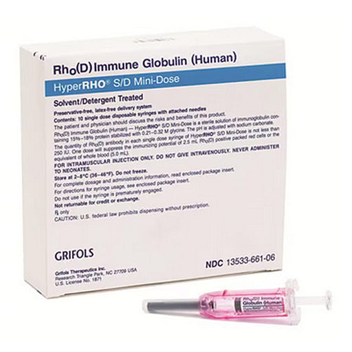 HyperRHO S/D WHS, Immune Globulin Full-Dose 300U (300 MCG) Prefilled S —  Mountainside Medical Equipment